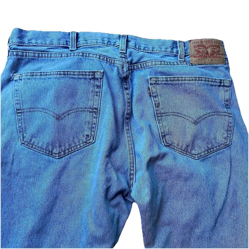 Levi's 505 Regular Fit Straight Leg Medium Stonewash Jeans Pants Men's 38x30